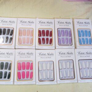 FALSE NAILS KITS, PRESS ON NAILS, PROFESSIONAL PRICE IS EACH BUNDLE & SAVE